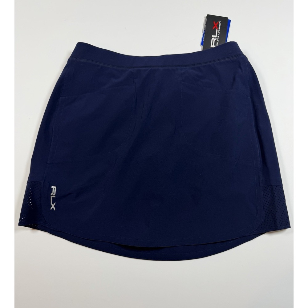 RLX Ralph Lauren Aim 4-Way Stretch Navy Golf Skirt Skort Women's Size S $128